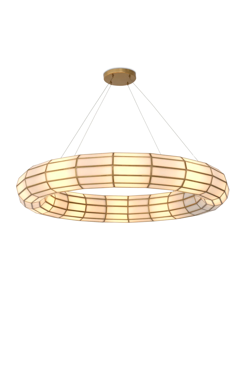 Glass Panels Round Chandelier Ronco | Eichholtz Miami