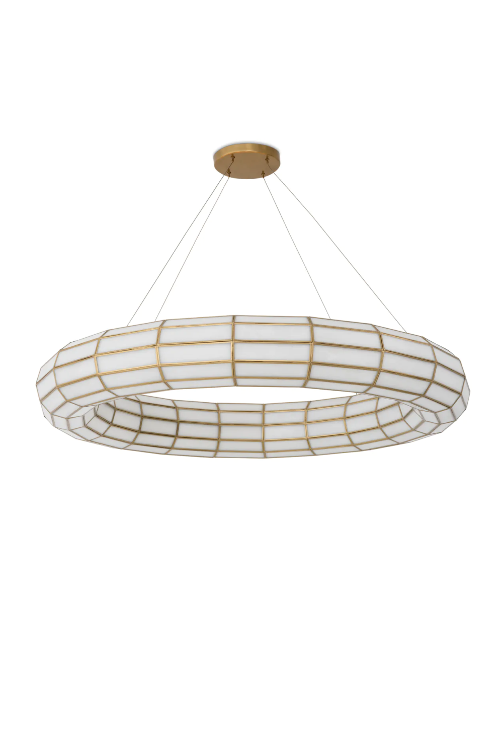 Glass Panels Round Chandelier Ronco | Eichholtz Miami