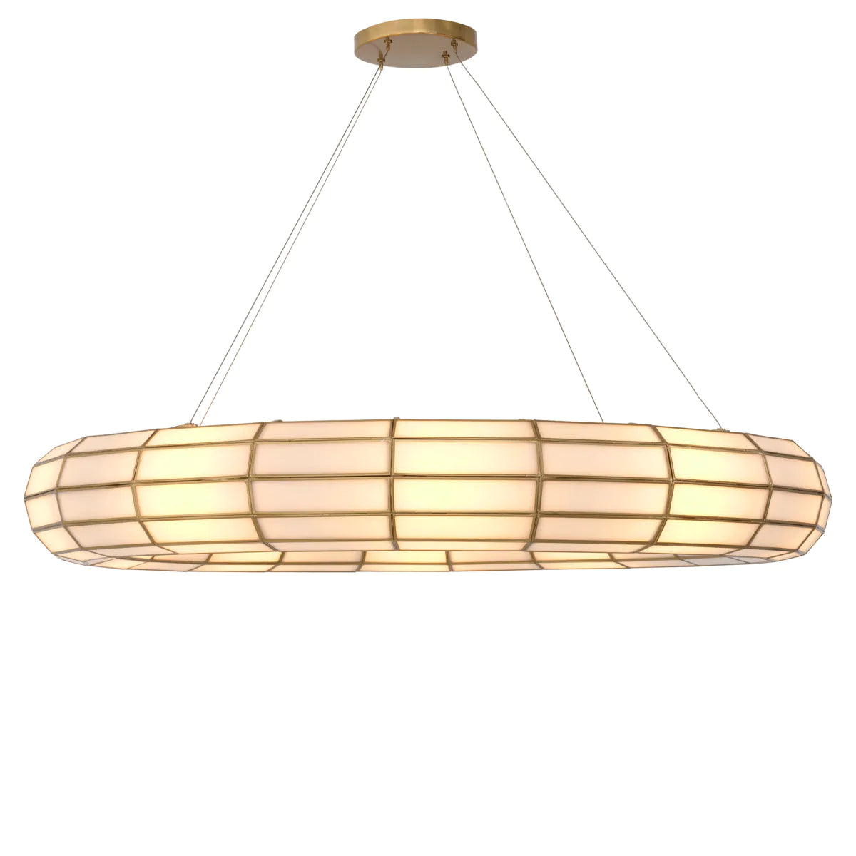 Glass Panels Round Chandelier Ronco | Eichholtz Miami