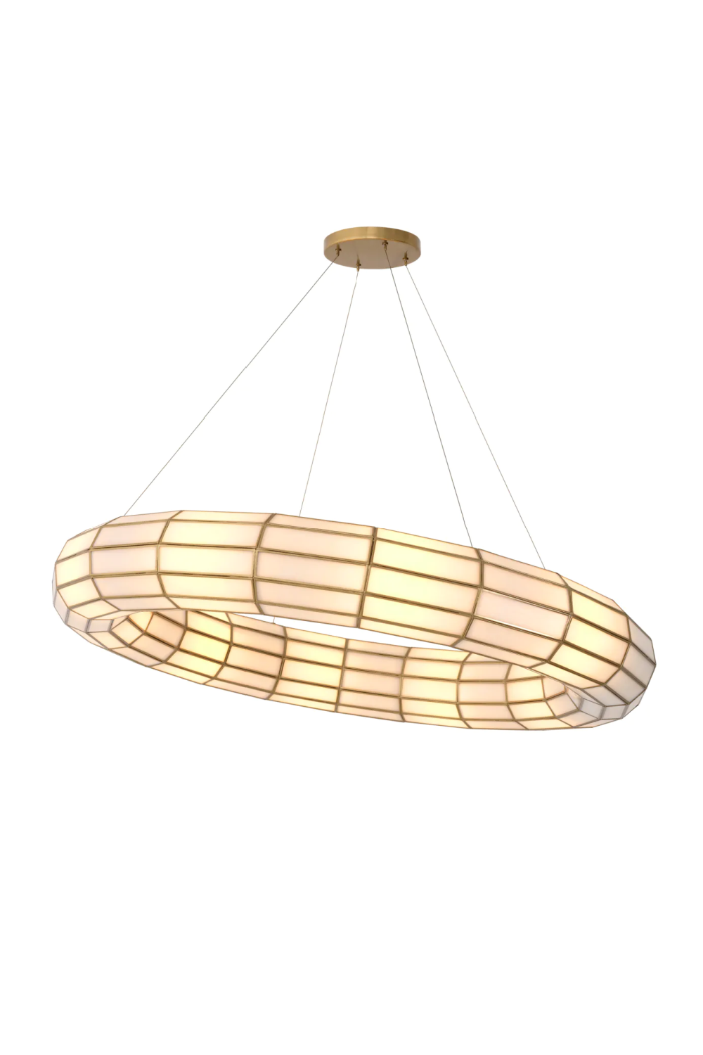 Glass Panels Round Chandelier Ronco | Eichholtz Miami