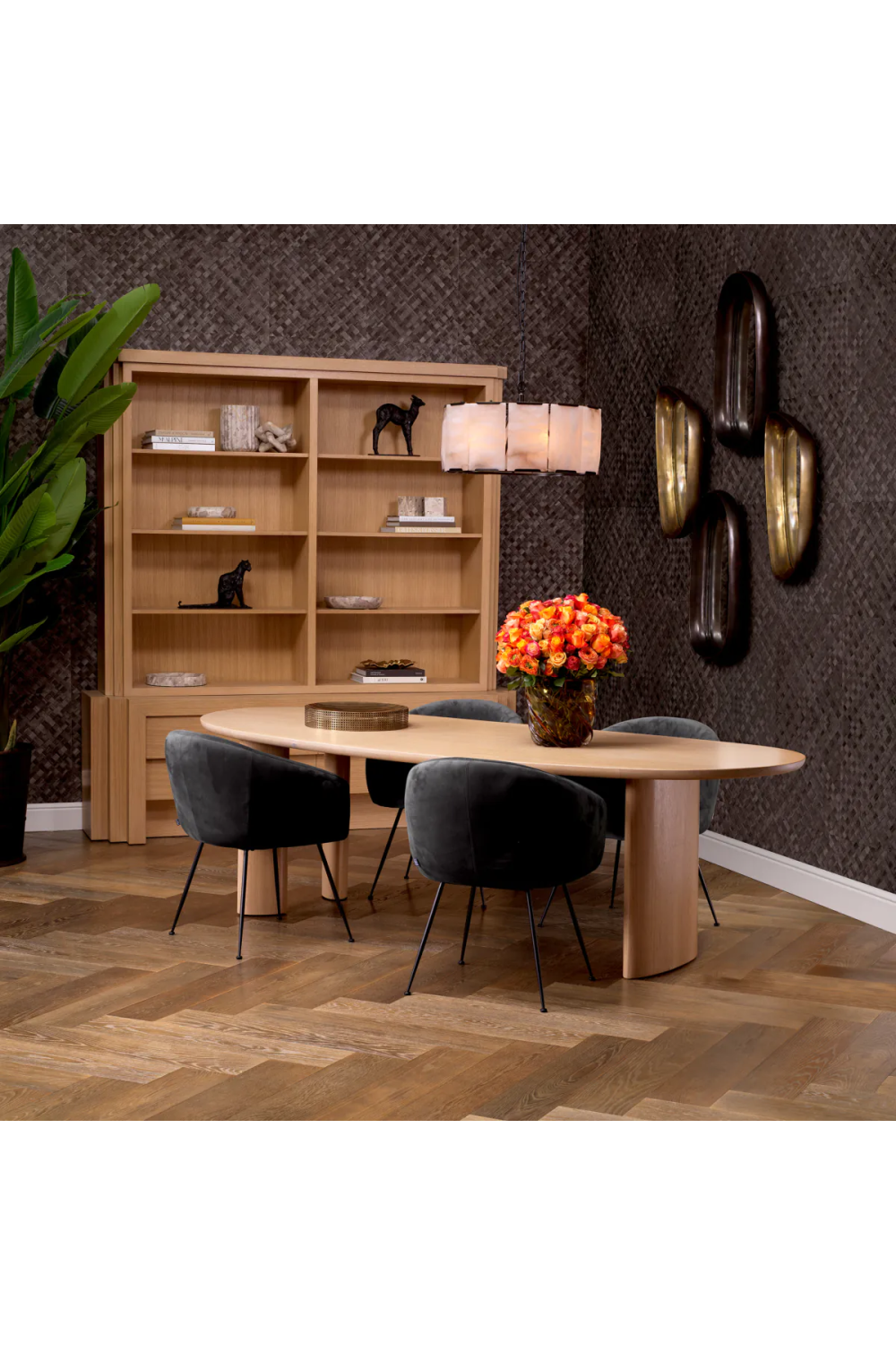 Alabaster Panels Chandelier Ortiz | Eichholtz Miami