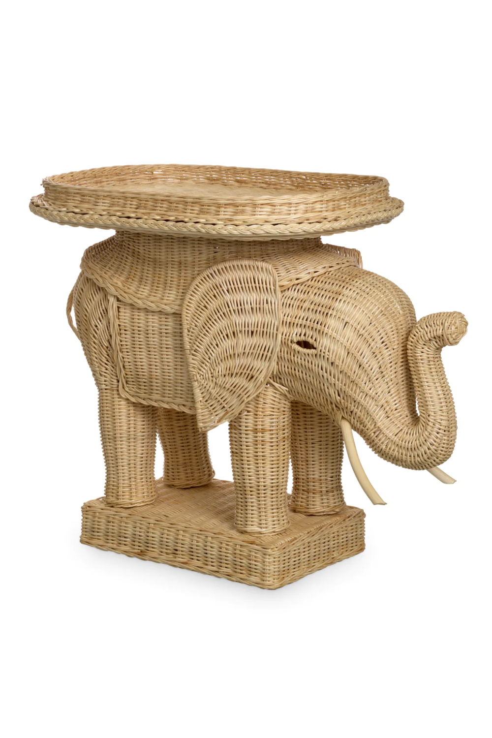 Rattan Sculptural Side Table Elephant | Eichholtz Miami