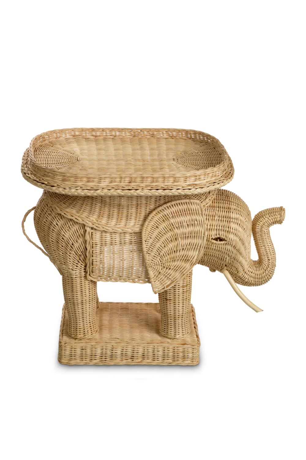 Rattan Sculptural Side Table Elephant | Eichholtz Miami