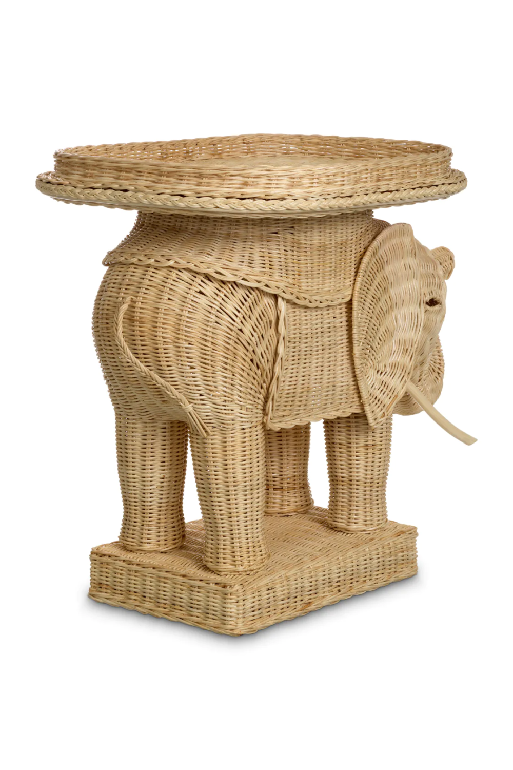 Rattan Sculptural Side Table Elephant | Eichholtz Miami