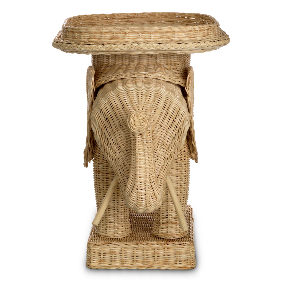 Rattan Sculptural Side Table Elephant | Eichholtz Miami