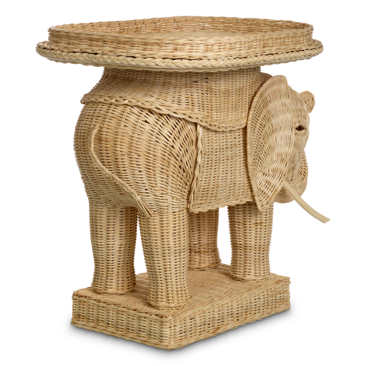 Rattan Sculptural Side Table Elephant | Eichholtz Miami
