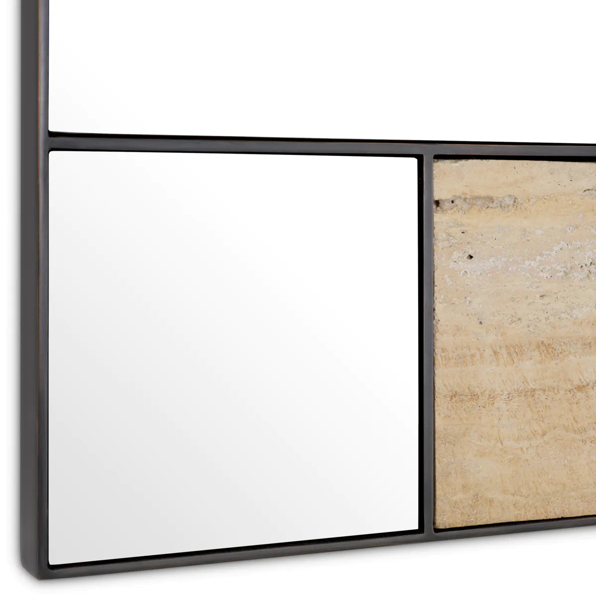 Travertine Bronze Wall Mirror Cosimo | Eichholtz Miami