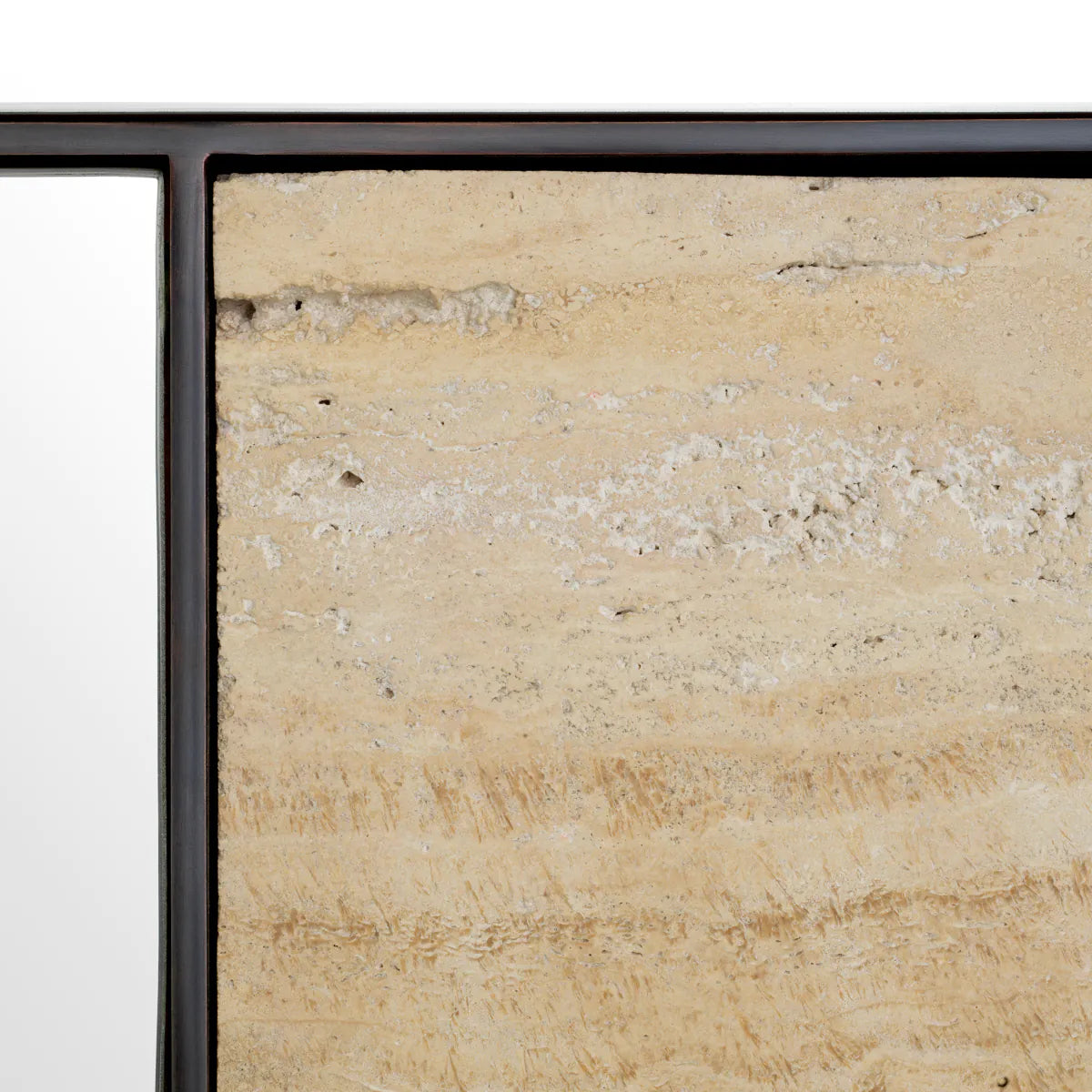Travertine Bronze Wall Mirror Cosimo | Eichholtz Miami