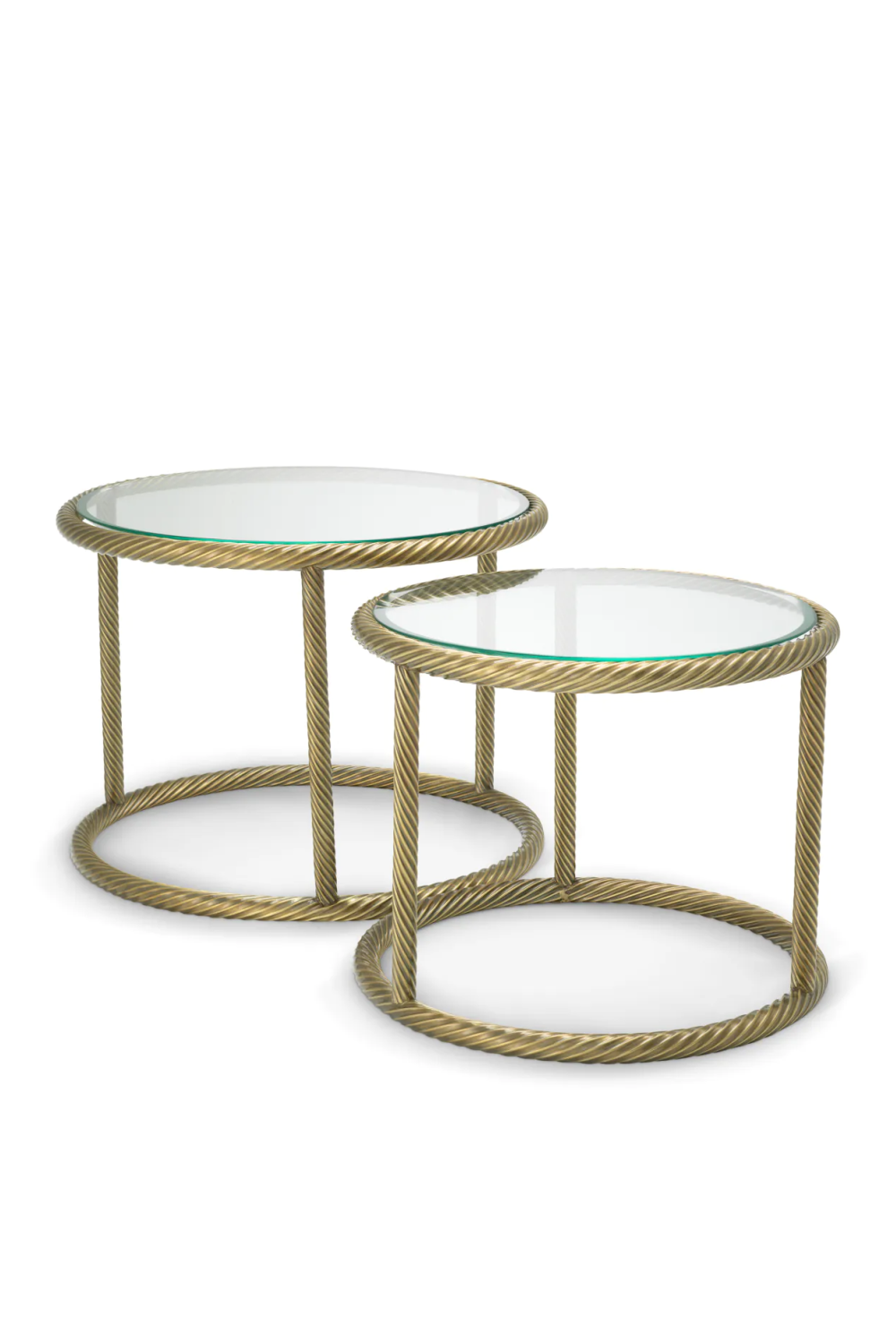 Brass Round Side Tables (2) Addison | Eichholtz Miami