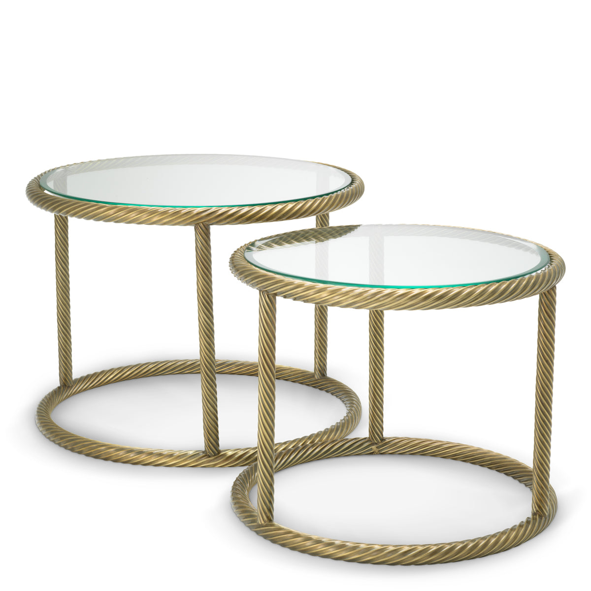 Brass Round Side Tables (2) Addison | Eichholtz Miami