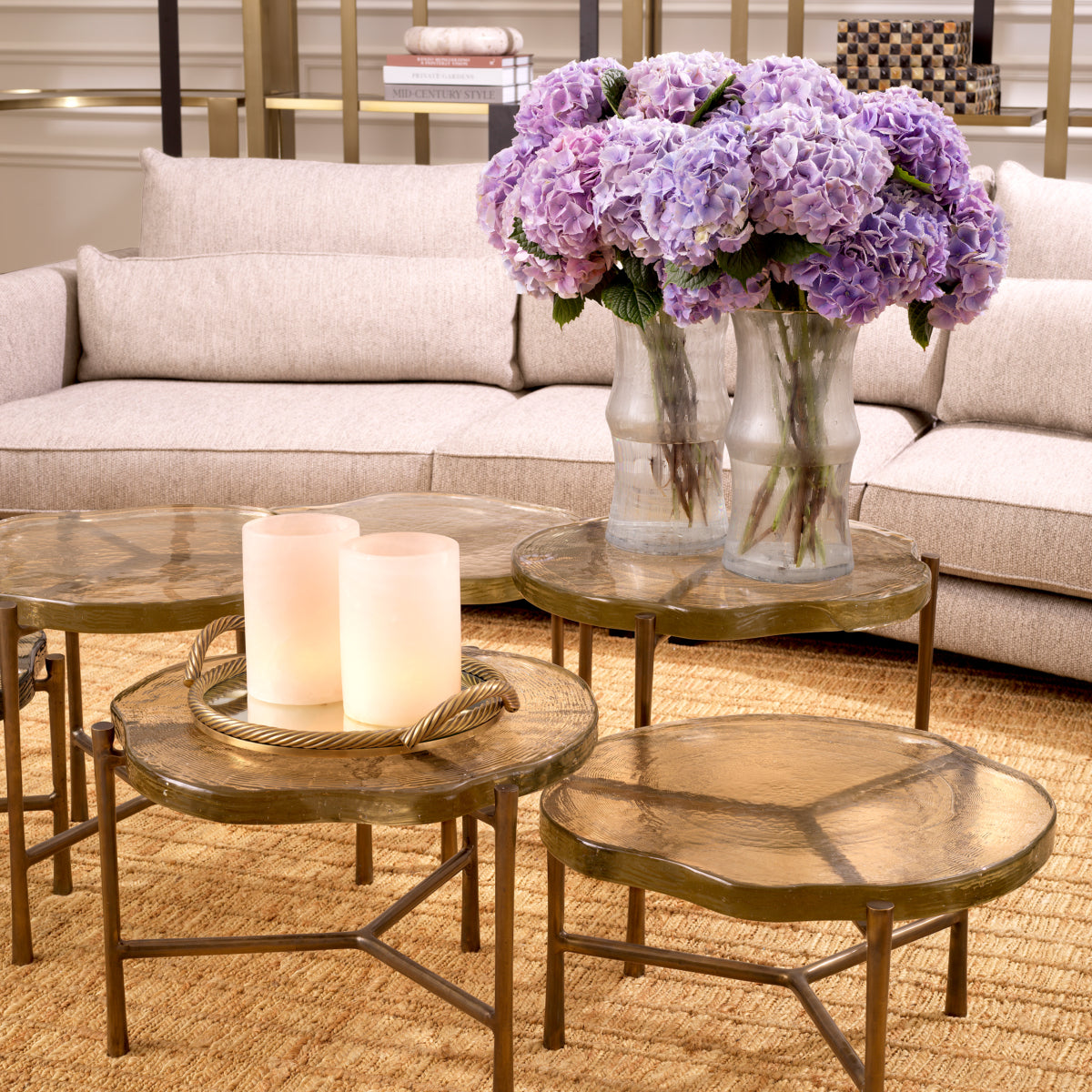 Frosted Glass Coffee Table (3) Baldovini | Eichholtz Miami