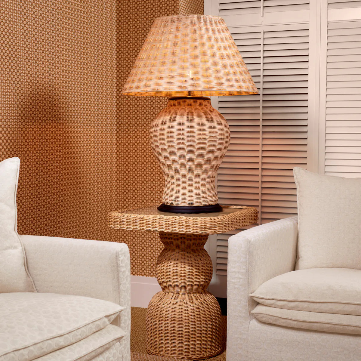 Natural Rattan Table Lamp Dupointt | Eichholtz Miami