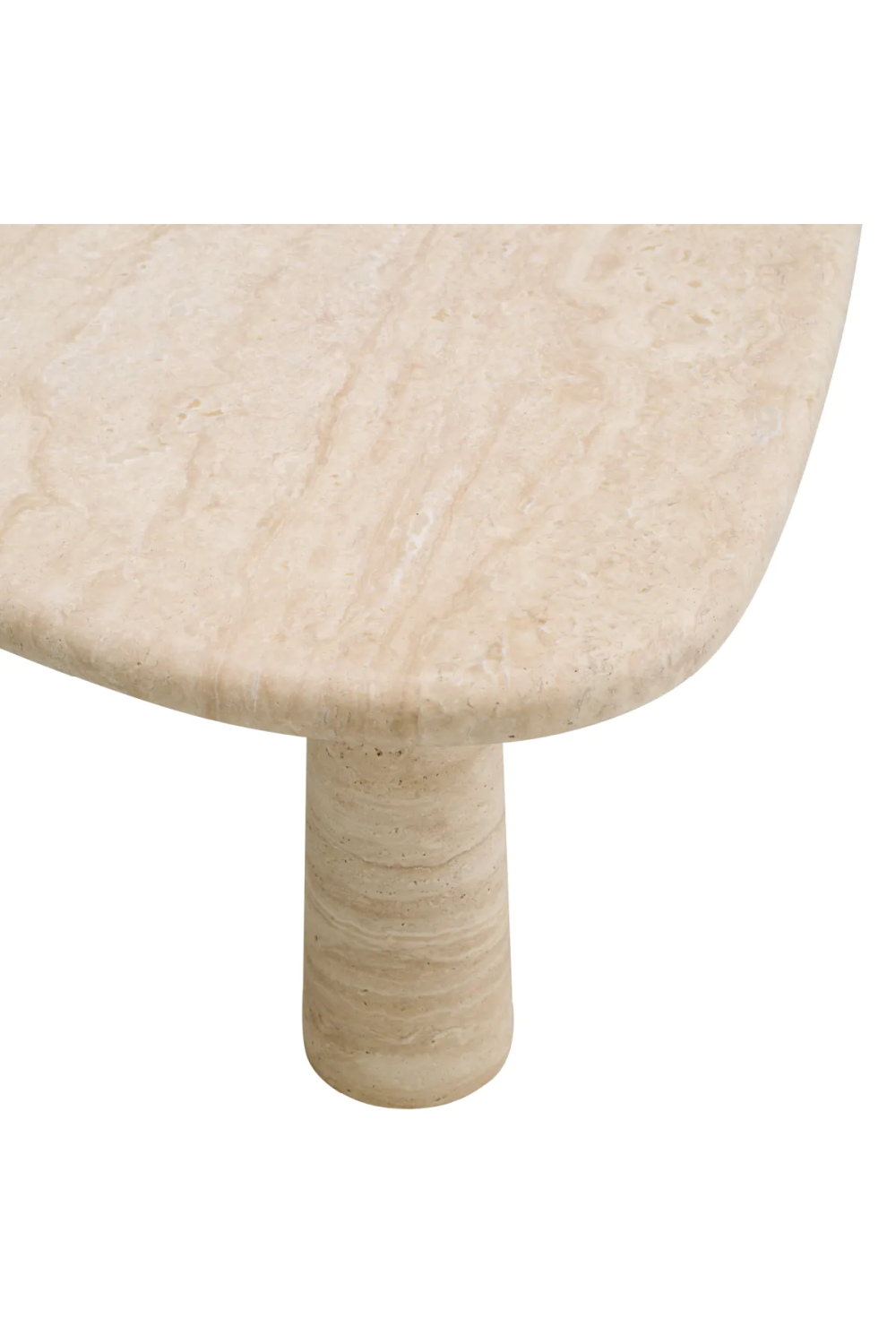 Travertine Triangular Side Table Larino | Eichholtz Miami
