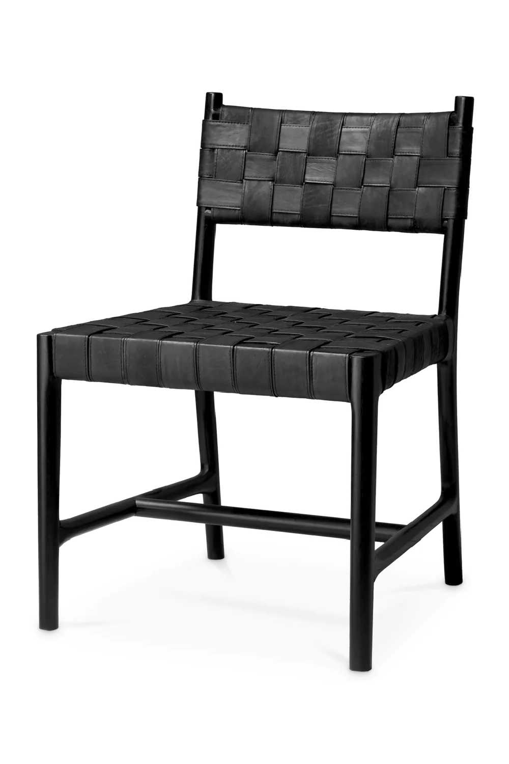 Woven Leather Dining Chair Tiberio | Eichholtz Miami