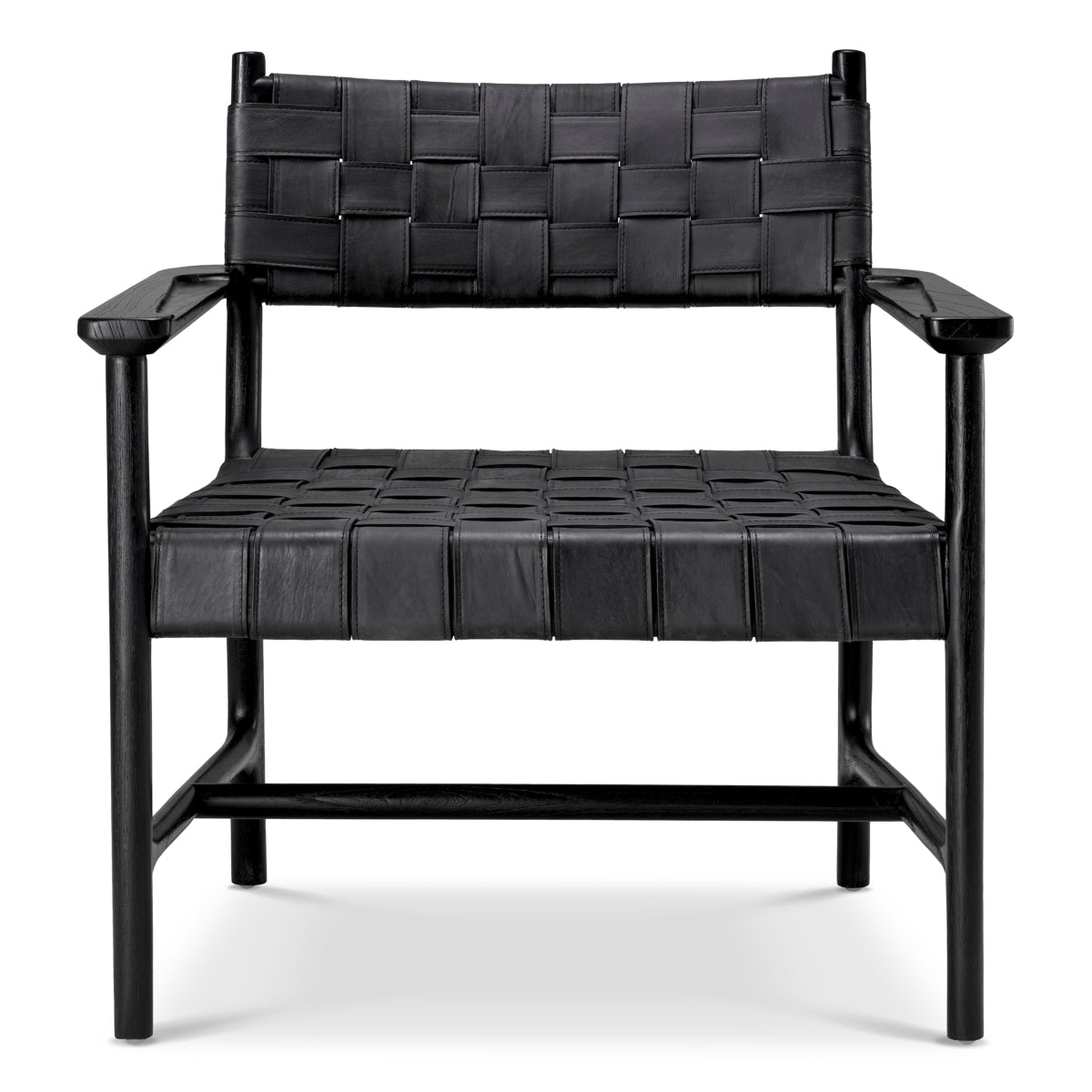 Woven Leather Lounge Chair Tiberio | Eichholtz Miami
