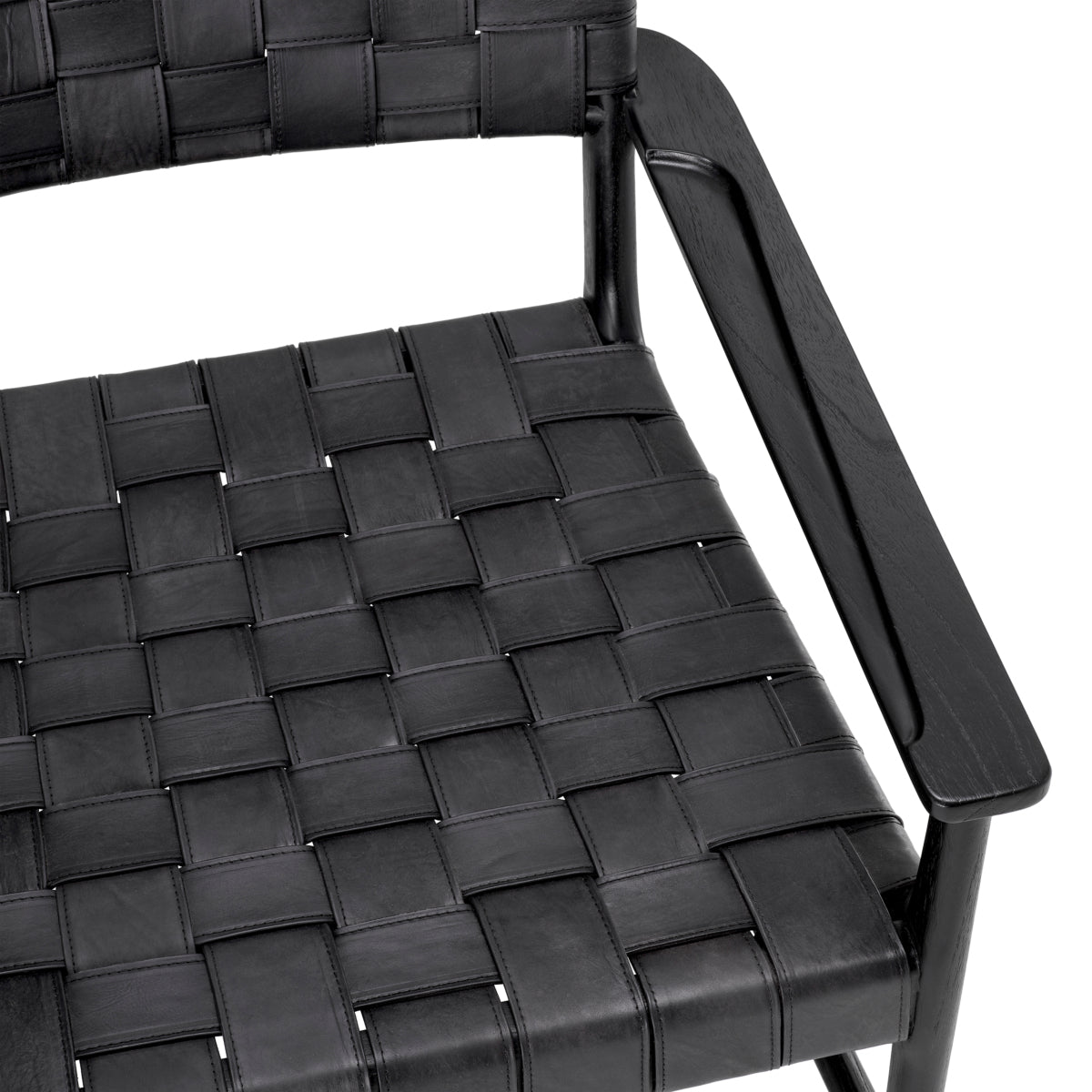 Woven Leather Lounge Chair Tiberio | Eichholtz Miami