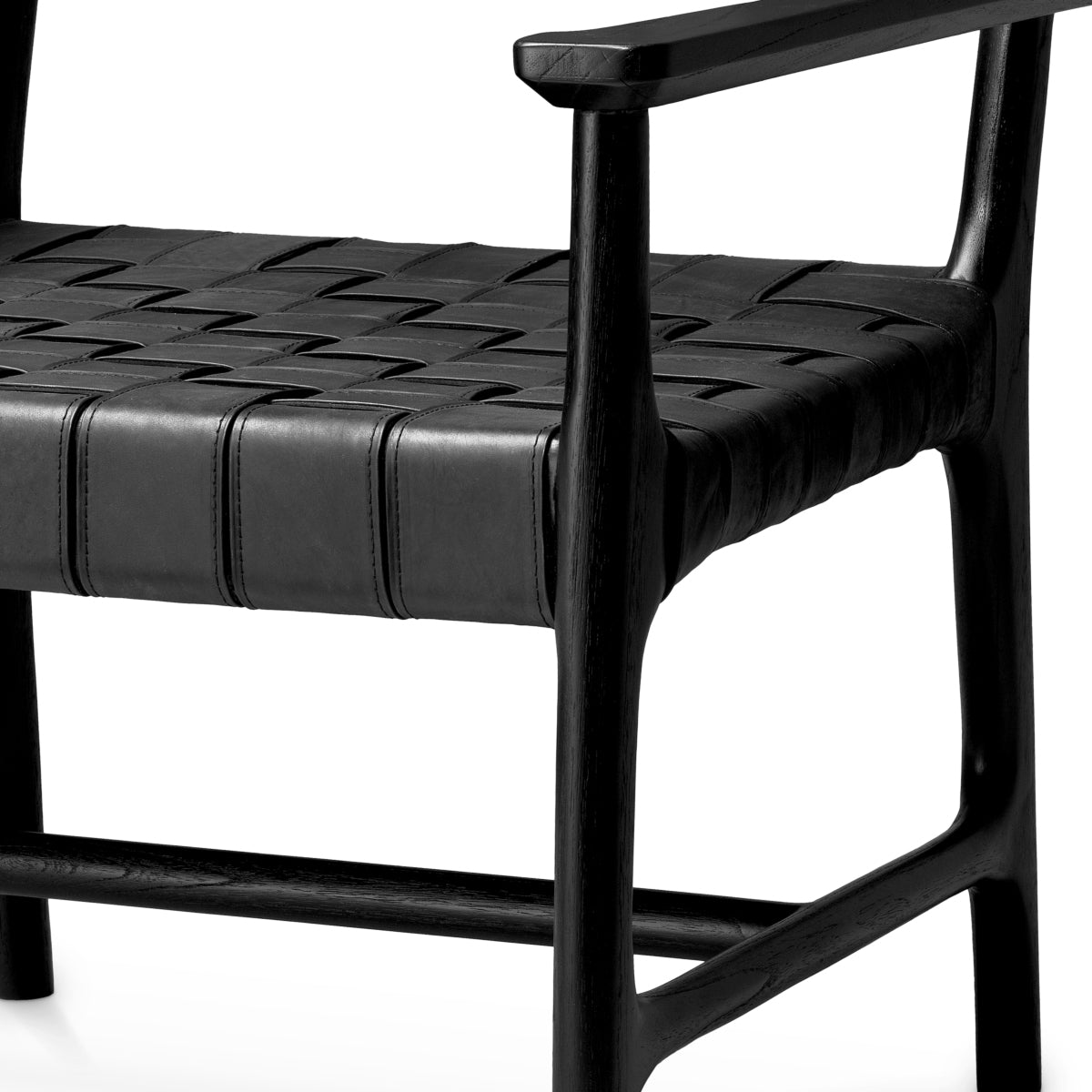 Woven Leather Lounge Chair Tiberio | Eichholtz Miami
