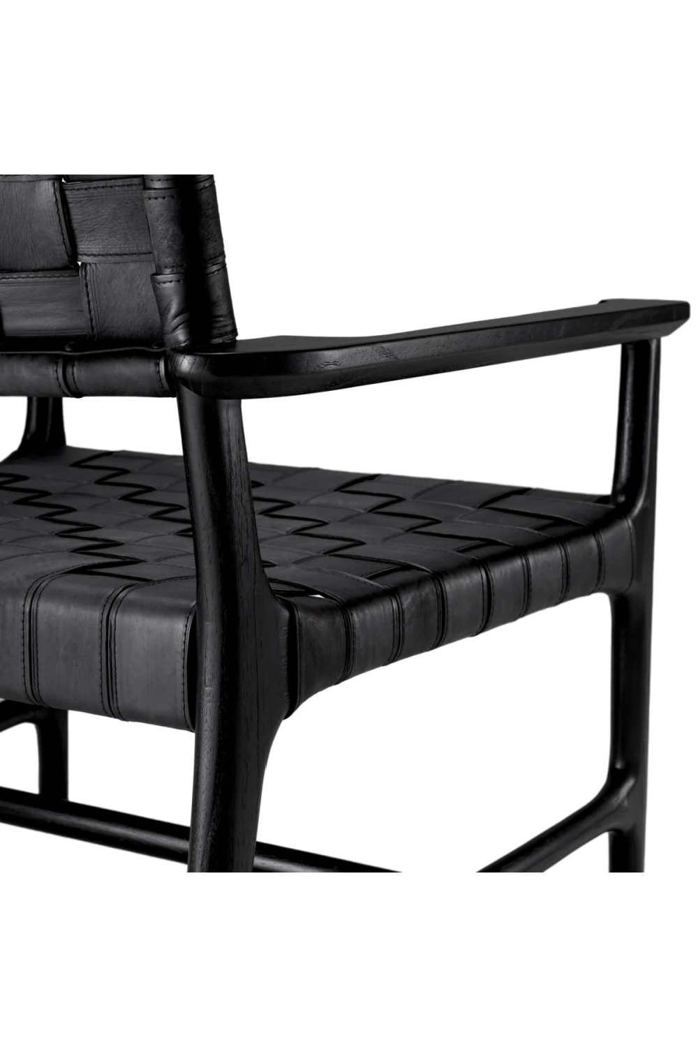 Woven Leather Lounge Chair Tiberio | Eichholtz Miami