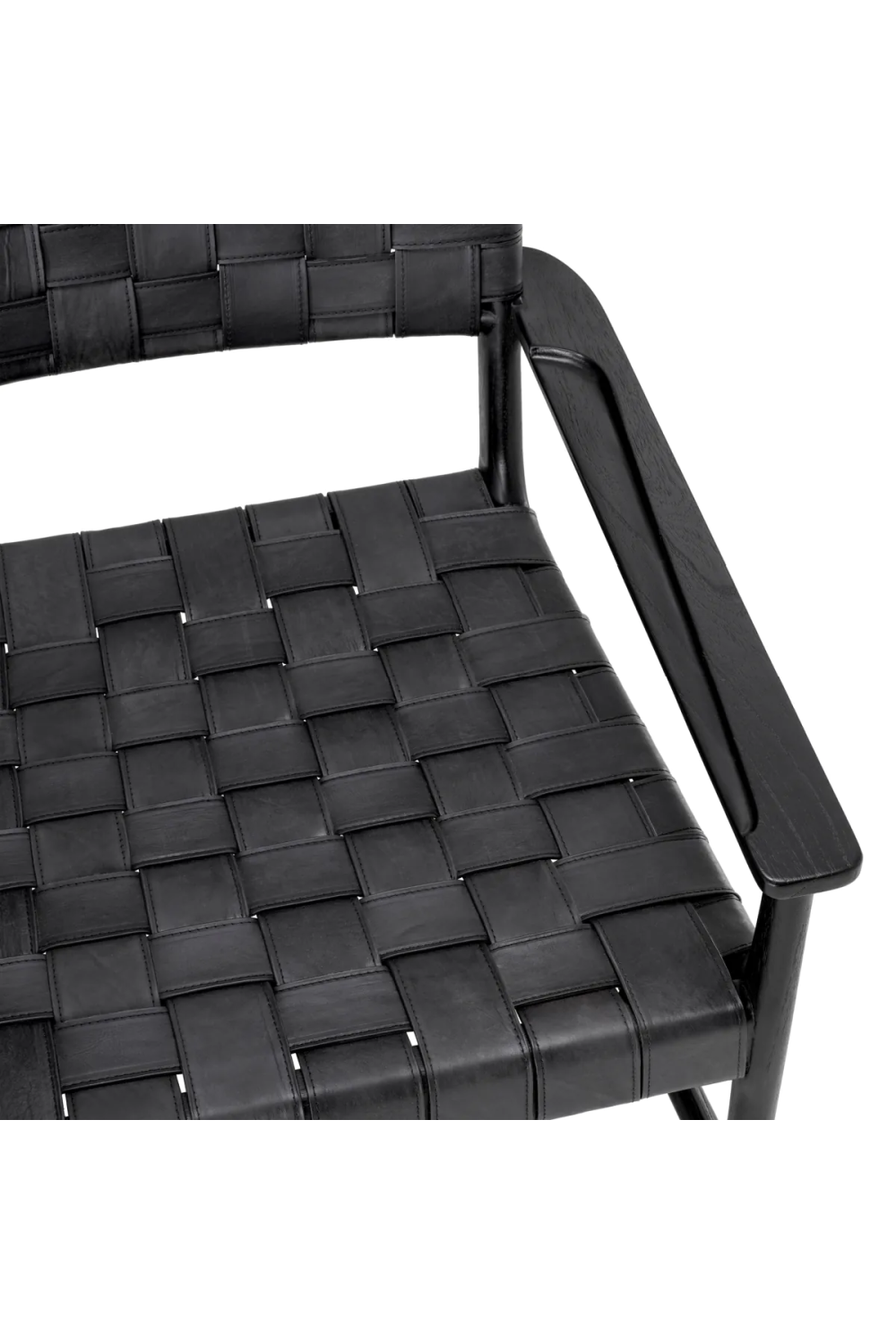 Woven Leather Lounge Chair Tiberio | Eichholtz Miami