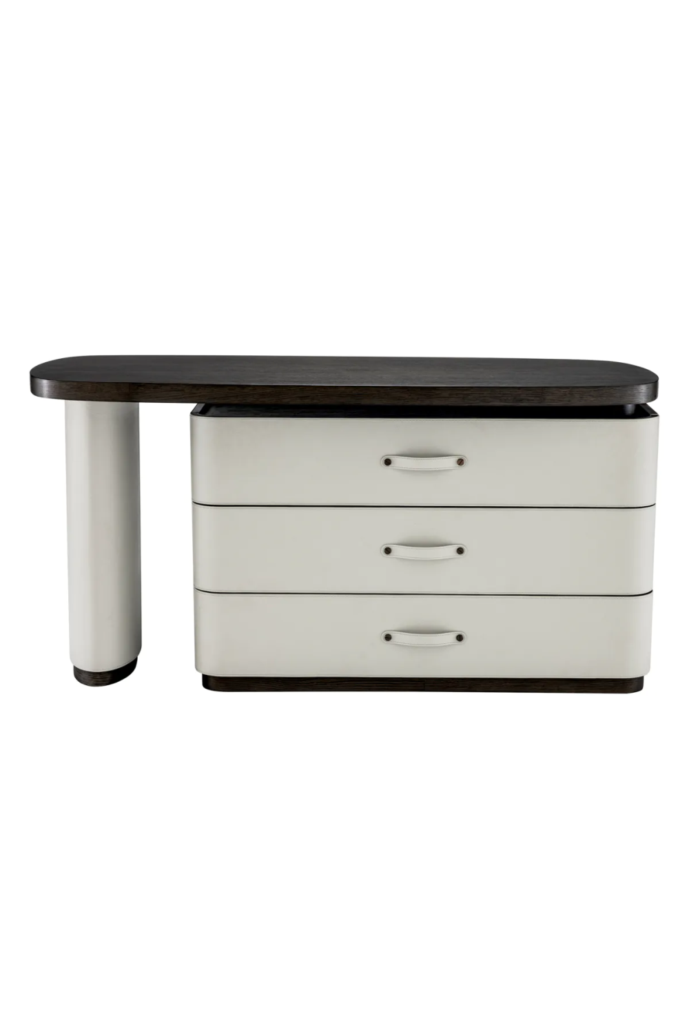 Gray Leather Rotating Desk Numana | Eichholtz Miami