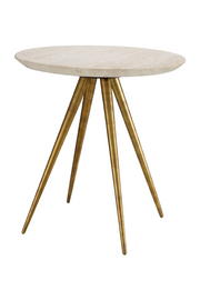 Round Travertine Side Table Ranco | Eichholtz Miami