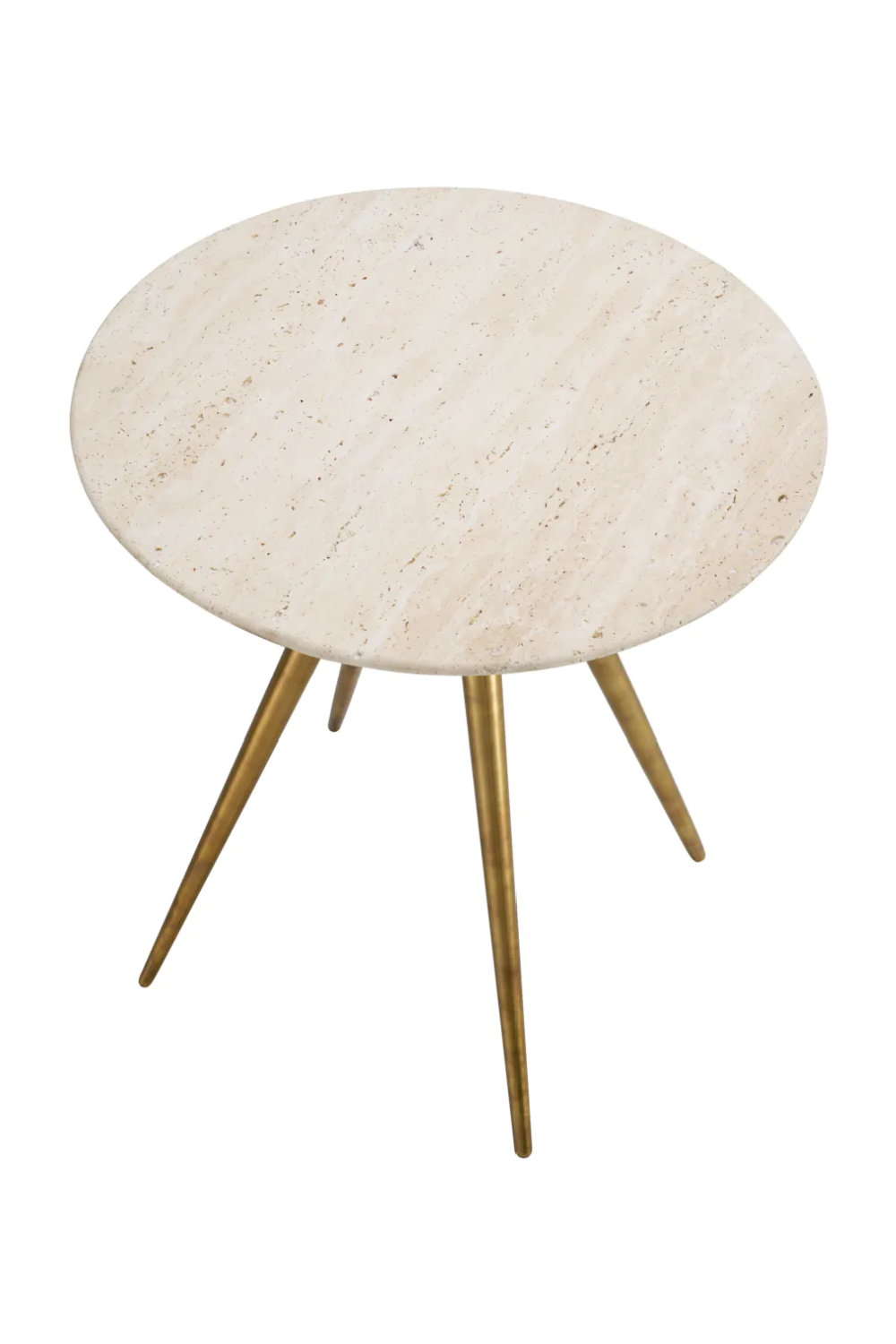 Round Travertine Side Table Ranco | Eichholtz Miami