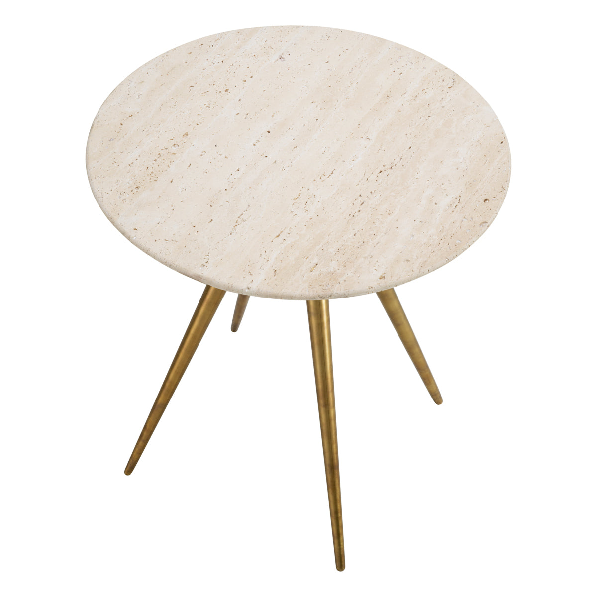 Round Travertine Side Table Ranco | Eichholtz Miami