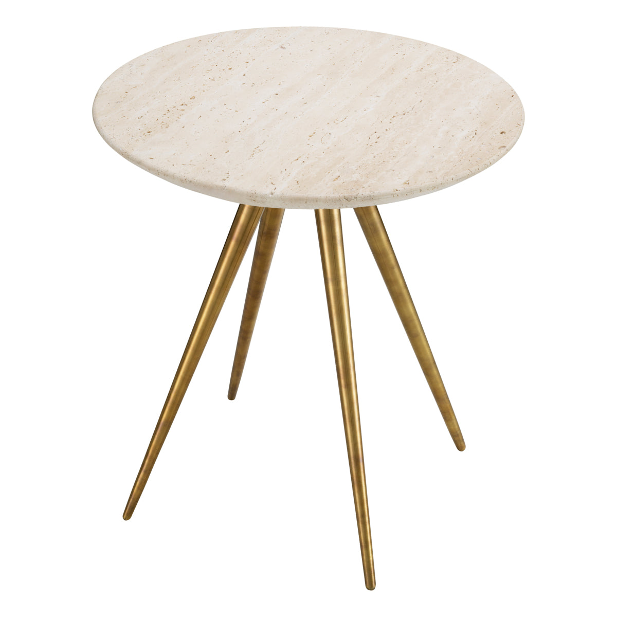 Round Travertine Side Table Ranco | Eichholtz Miami