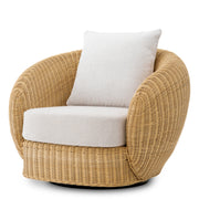 Curved Natural Rattan Chair Rafael | Eichholtz Miami