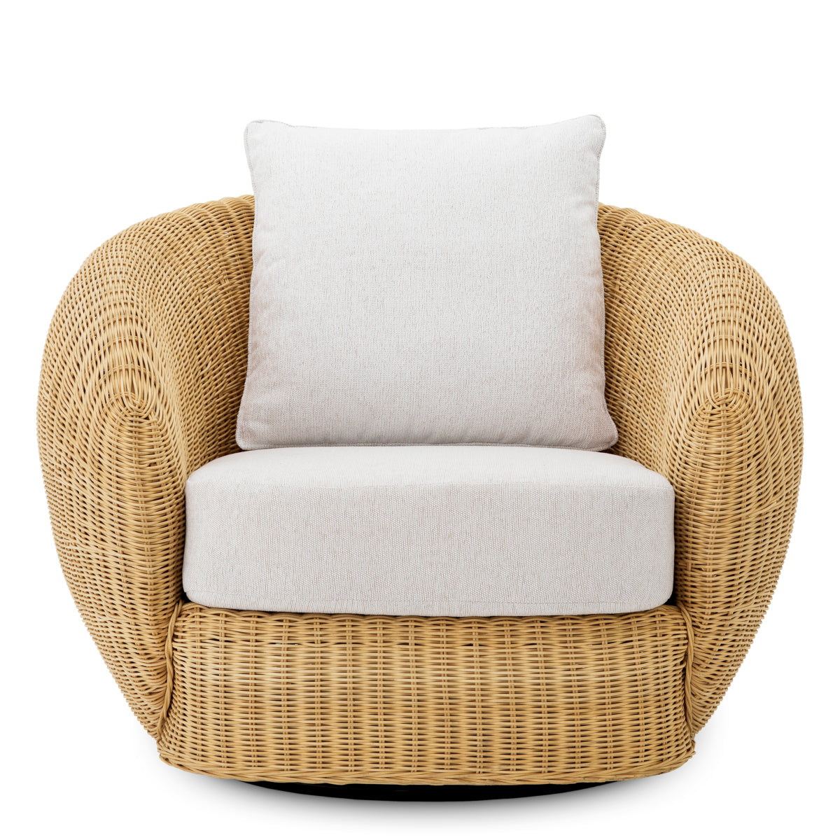 Curved Natural Rattan Chair Rafael | Eichholtz Miami