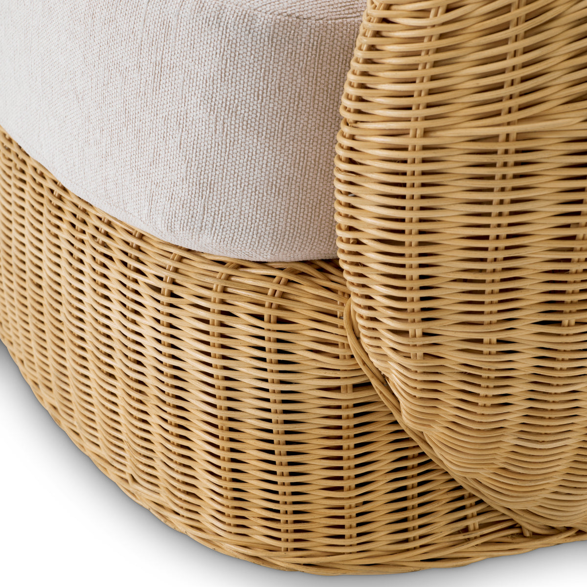 Curved Natural Rattan Chair Rafael | Eichholtz Miami