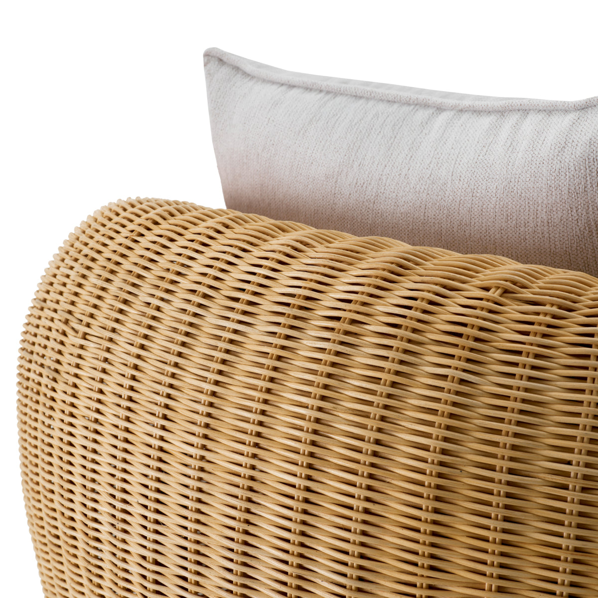 Curved Natural Rattan Chair Rafael | Eichholtz Miami