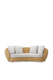 Curved Natural Rattan Sofa Rafael | Eichholtz Miami