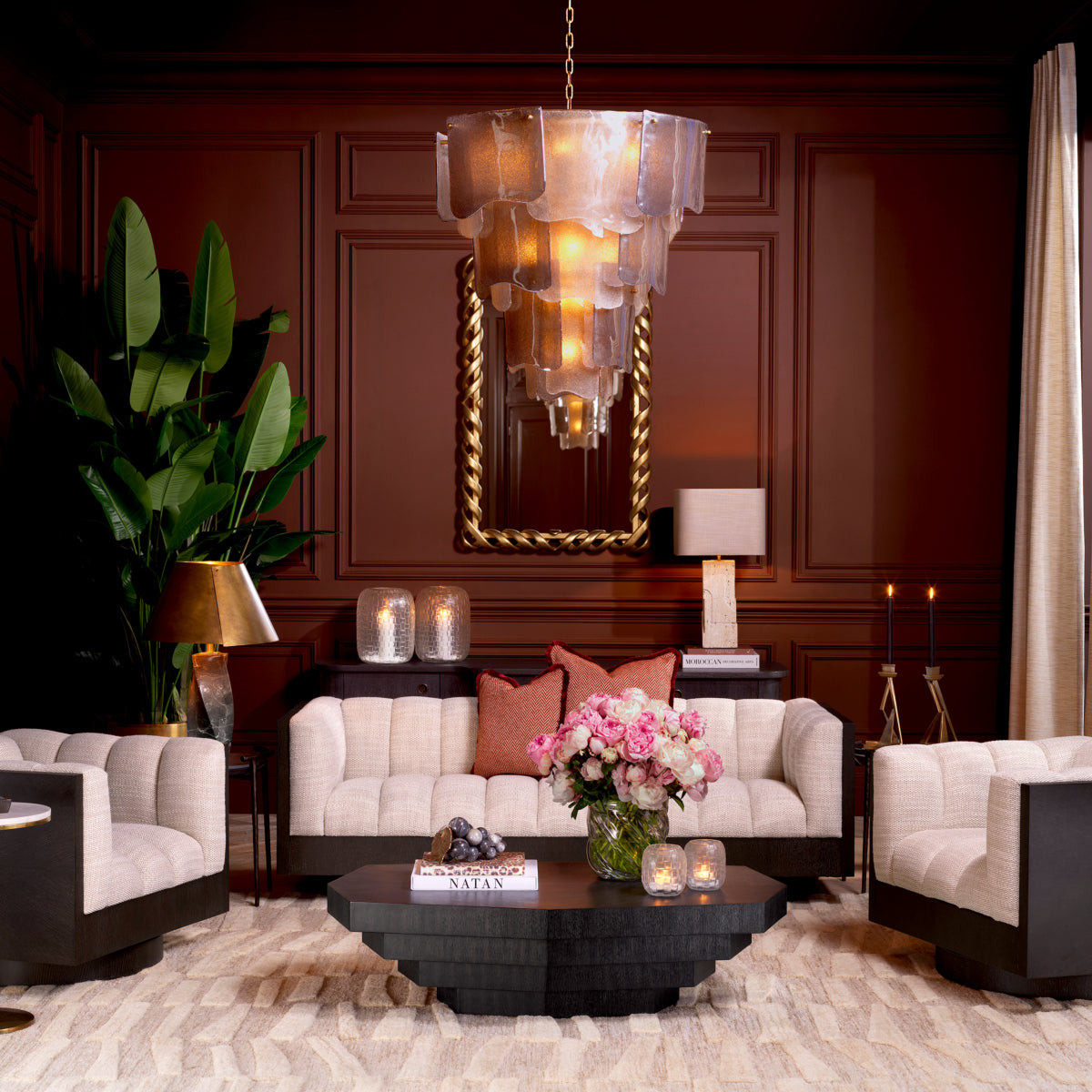 Tiered Glass Modern Chandelier Asinara | Eichholtz Miami