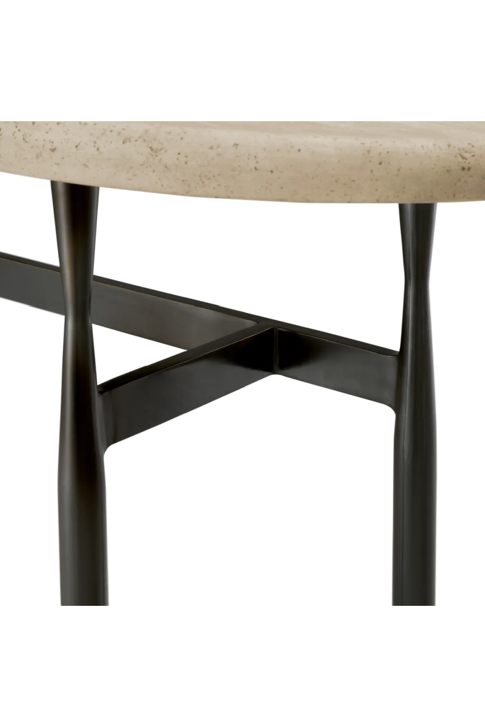 Oval Travertine Console Table Palermo | Eichholtz Miami
