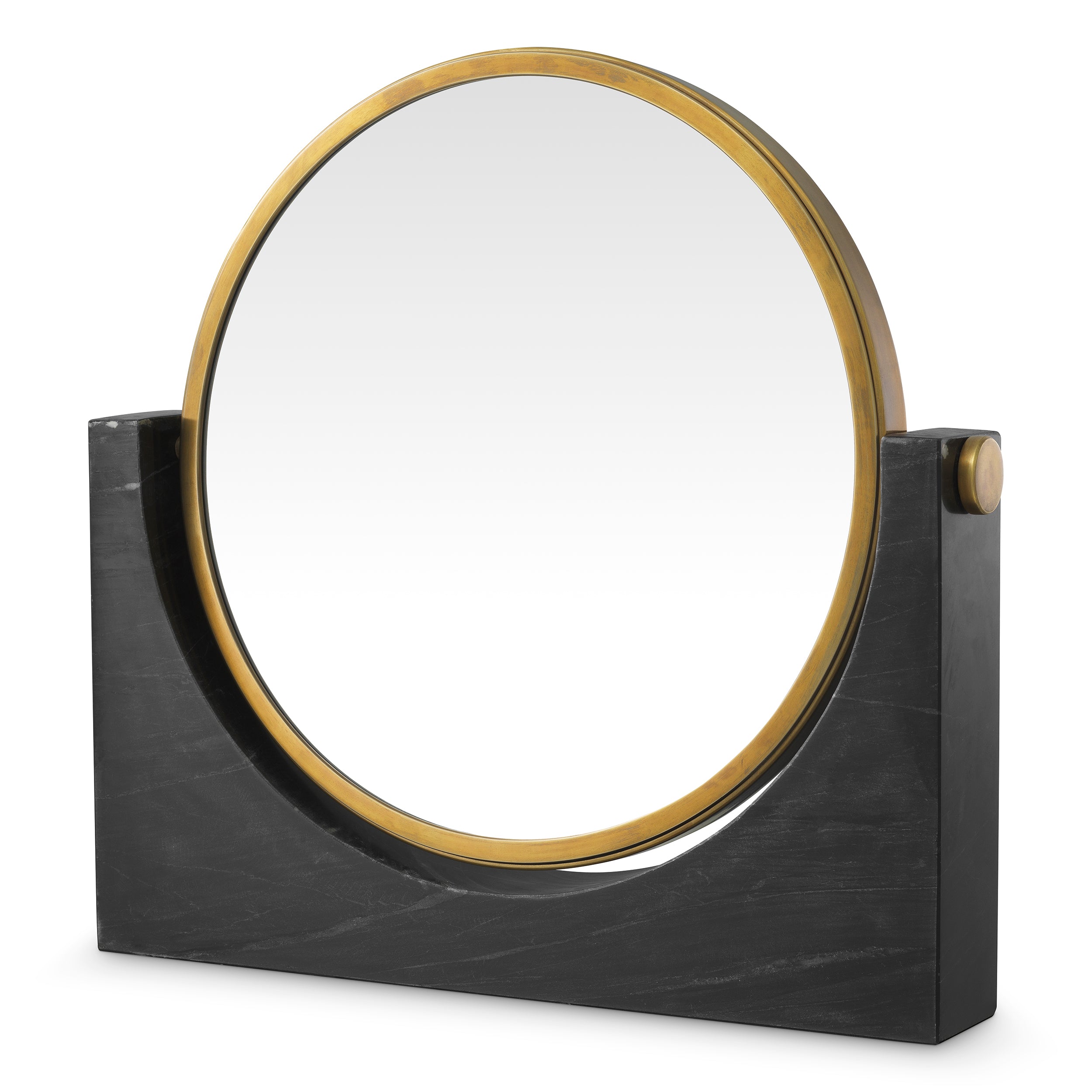 Black Marble Table Mirror Vivaldi | Eichholtz Miami