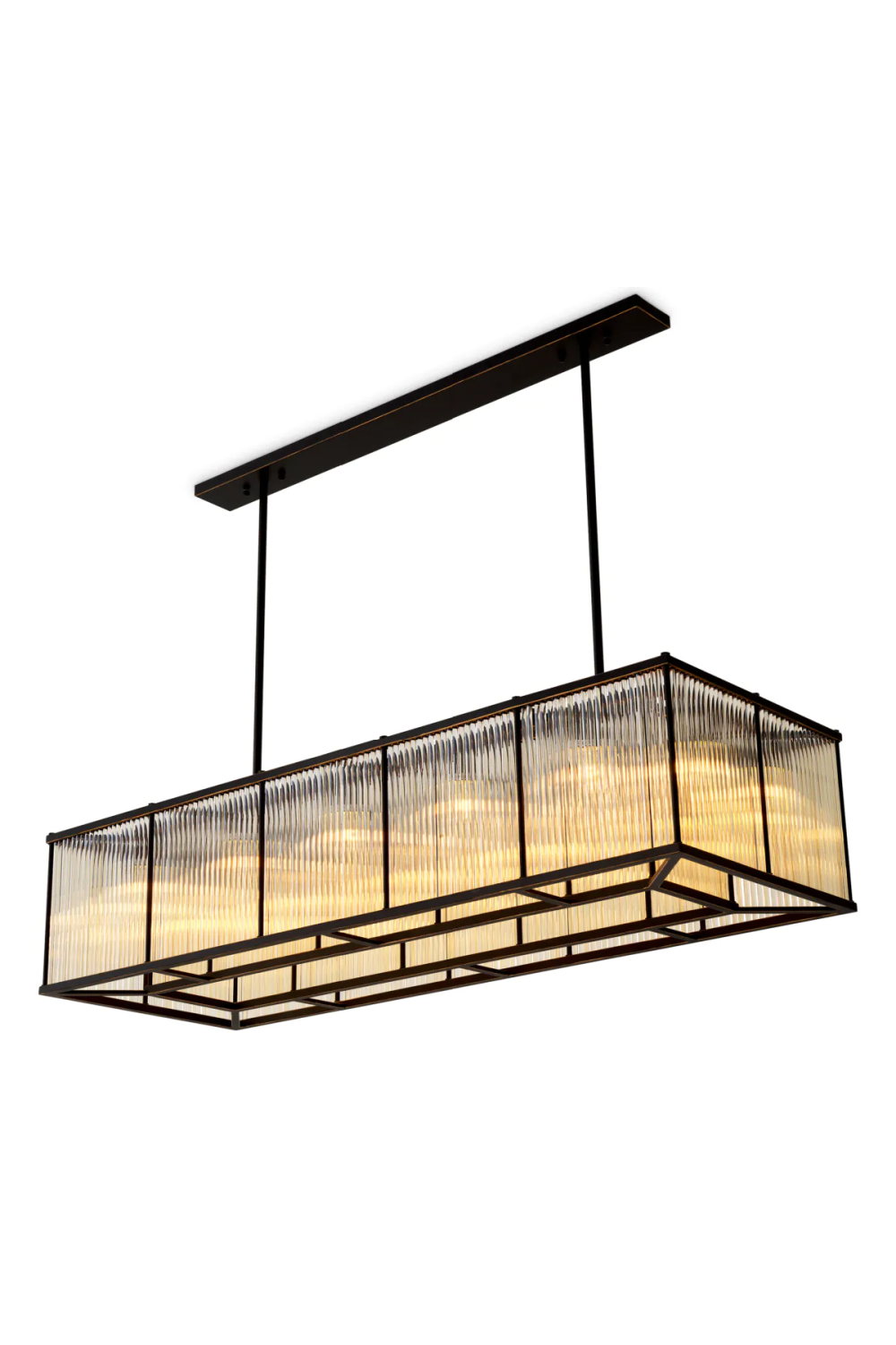 Glass Rectangular Chandelier Bernardi | Eichholtz Miami
