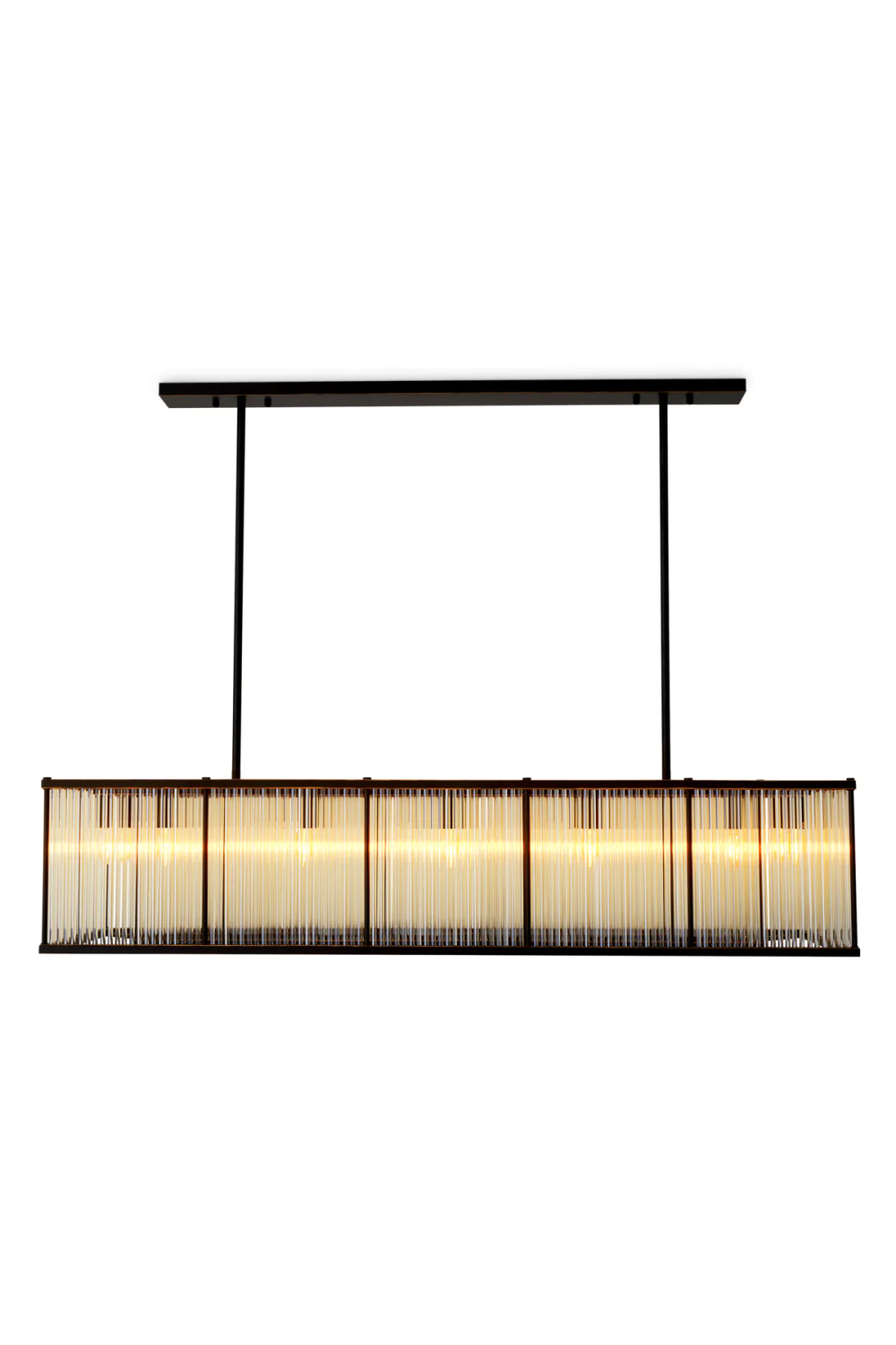 Glass Rectangular Chandelier Bernardi | Eichholtz Miami