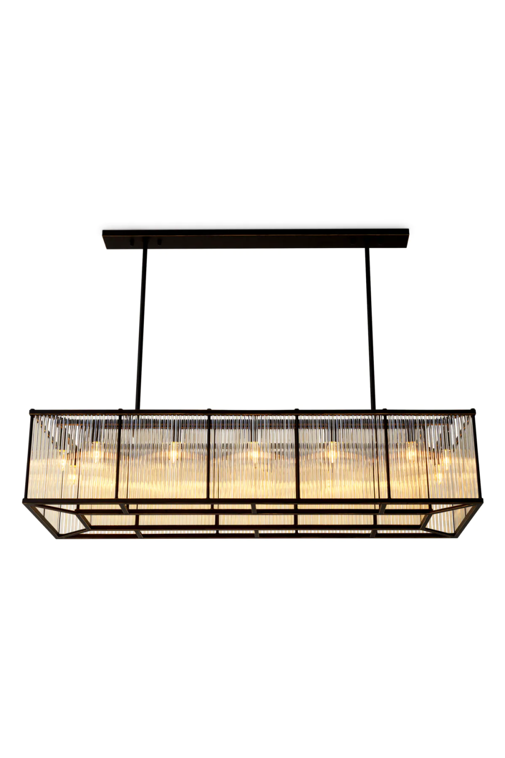 Glass Rectangular Chandelier Bernardi | Eichholtz Miami