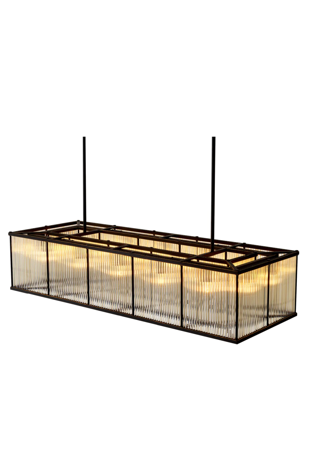 Glass Rectangular Chandelier Bernardi | Eichholtz Miami