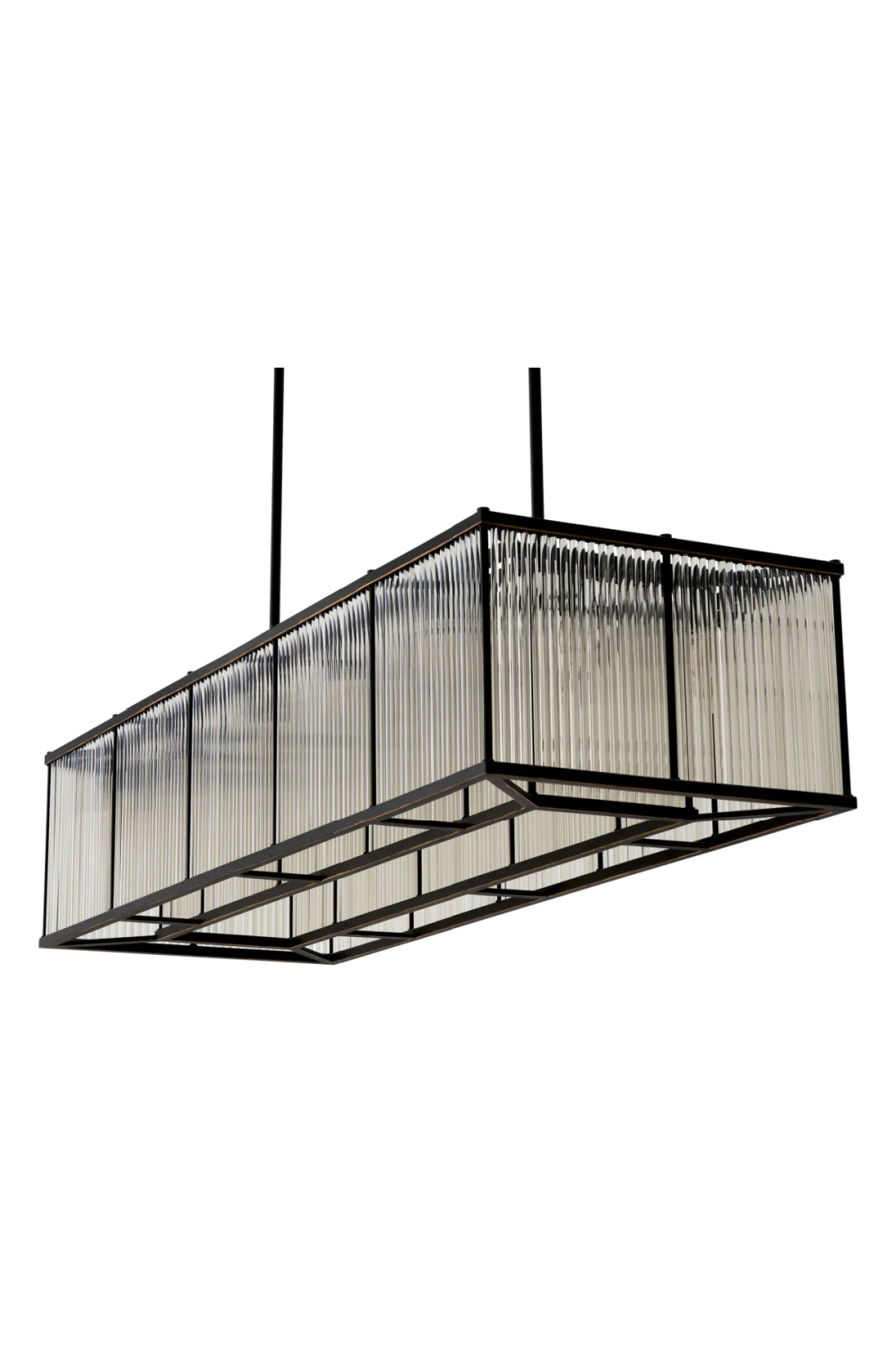 Glass Rectangular Chandelier Bernardi | Eichholtz Miami