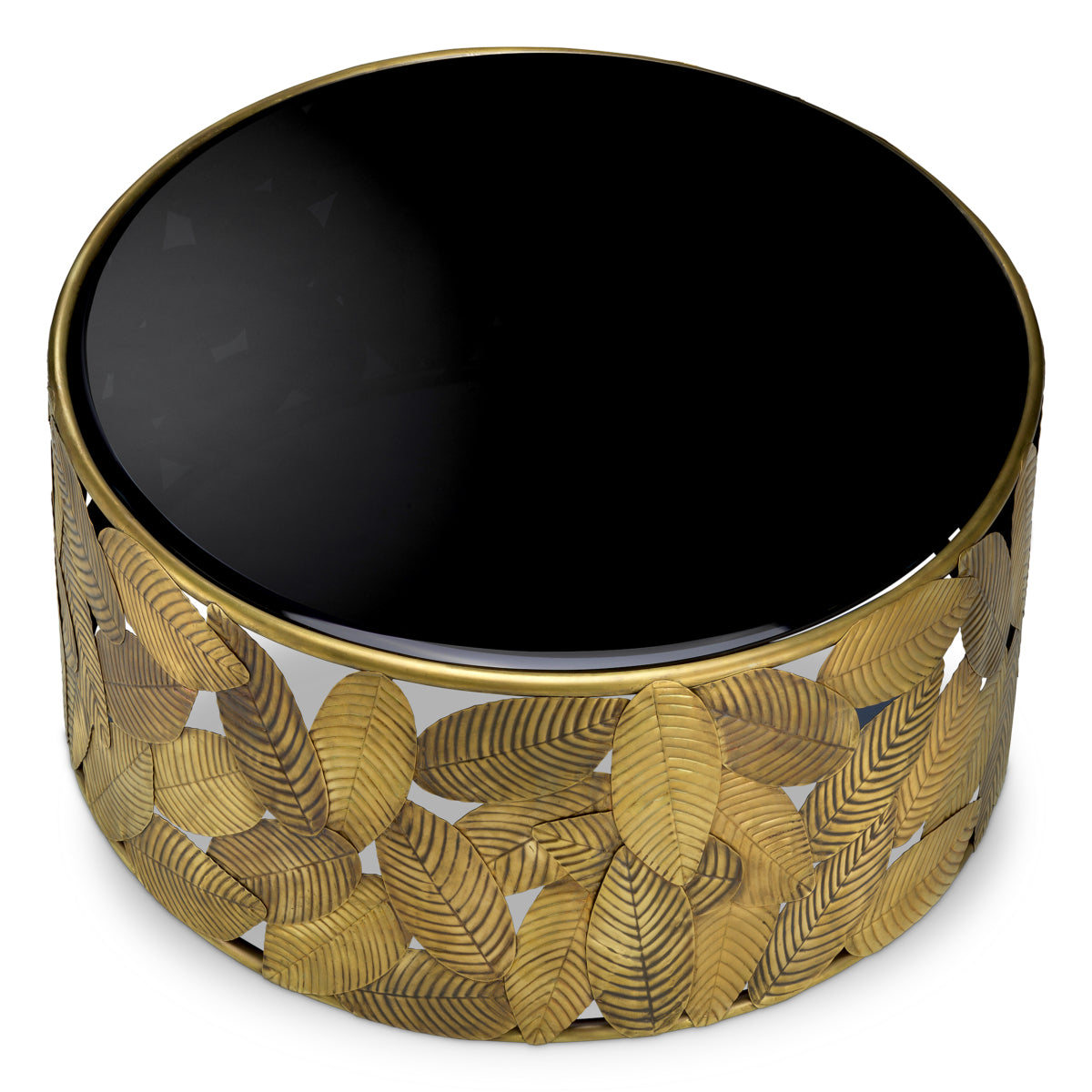 Black Glass Coffee Table Botanico | Eichholtz Miami