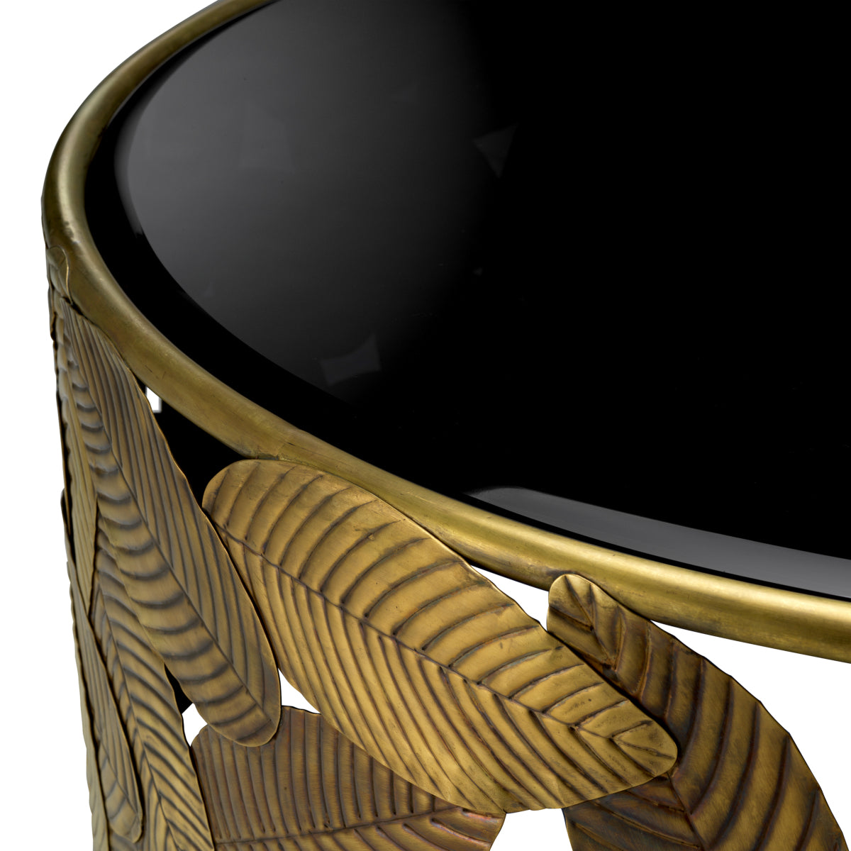 Black Glass Coffee Table Botanico | Eichholtz Miami