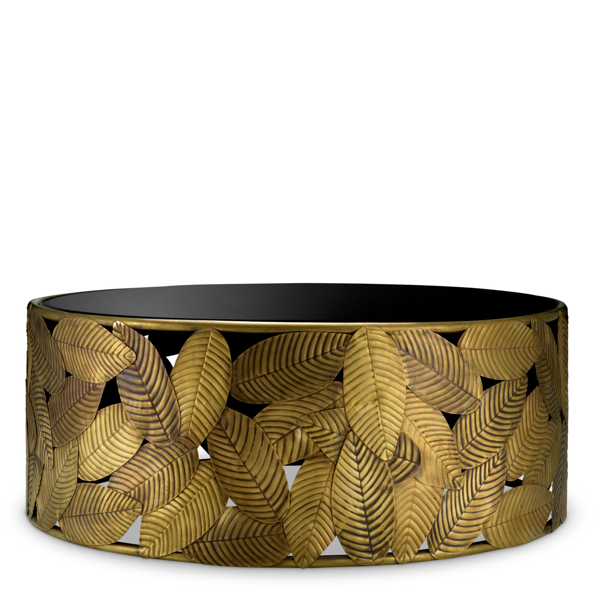 Black Glass Coffee Table Botanico | Eichholtz Miami