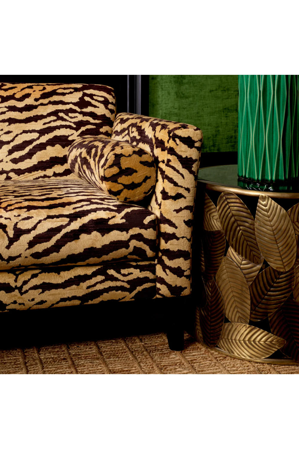 Black Glass Side Table Botanico | Eichholtz Miami