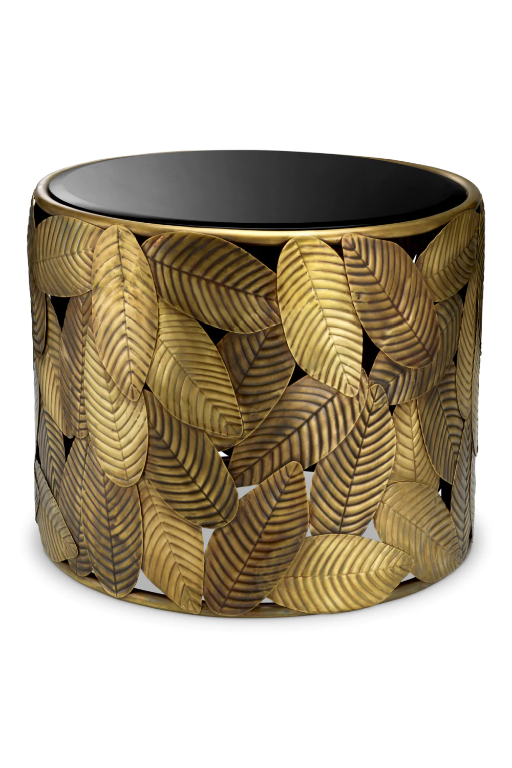 Black Glass Side Table Botanico | Eichholtz Miami