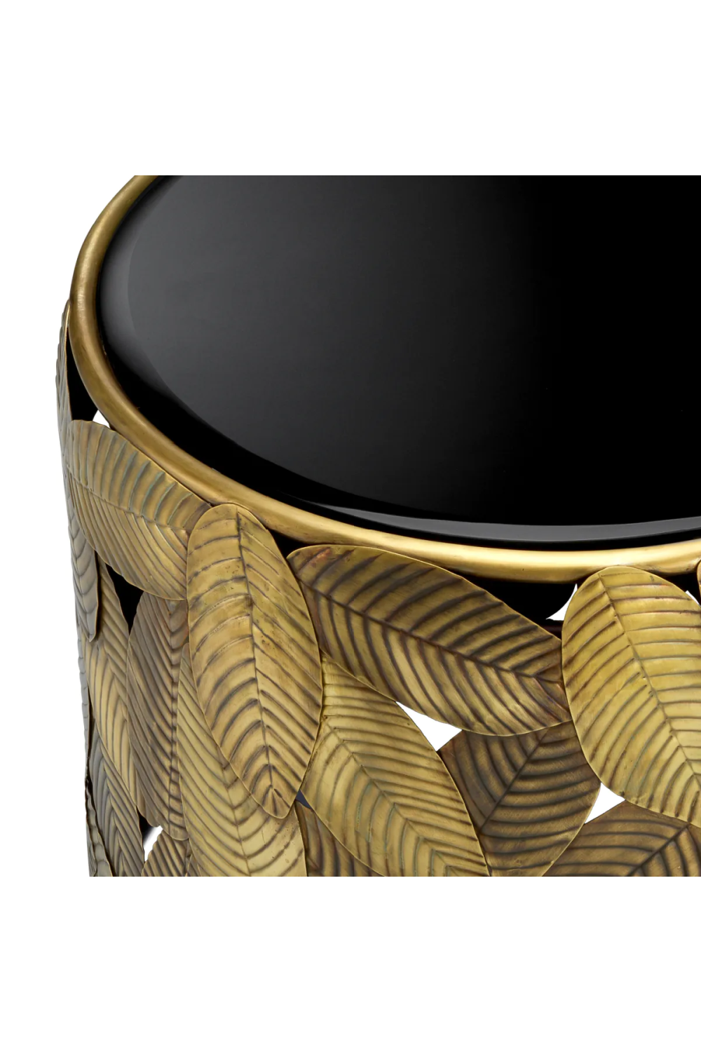 Black Glass Side Table Botanico | Eichholtz Miami