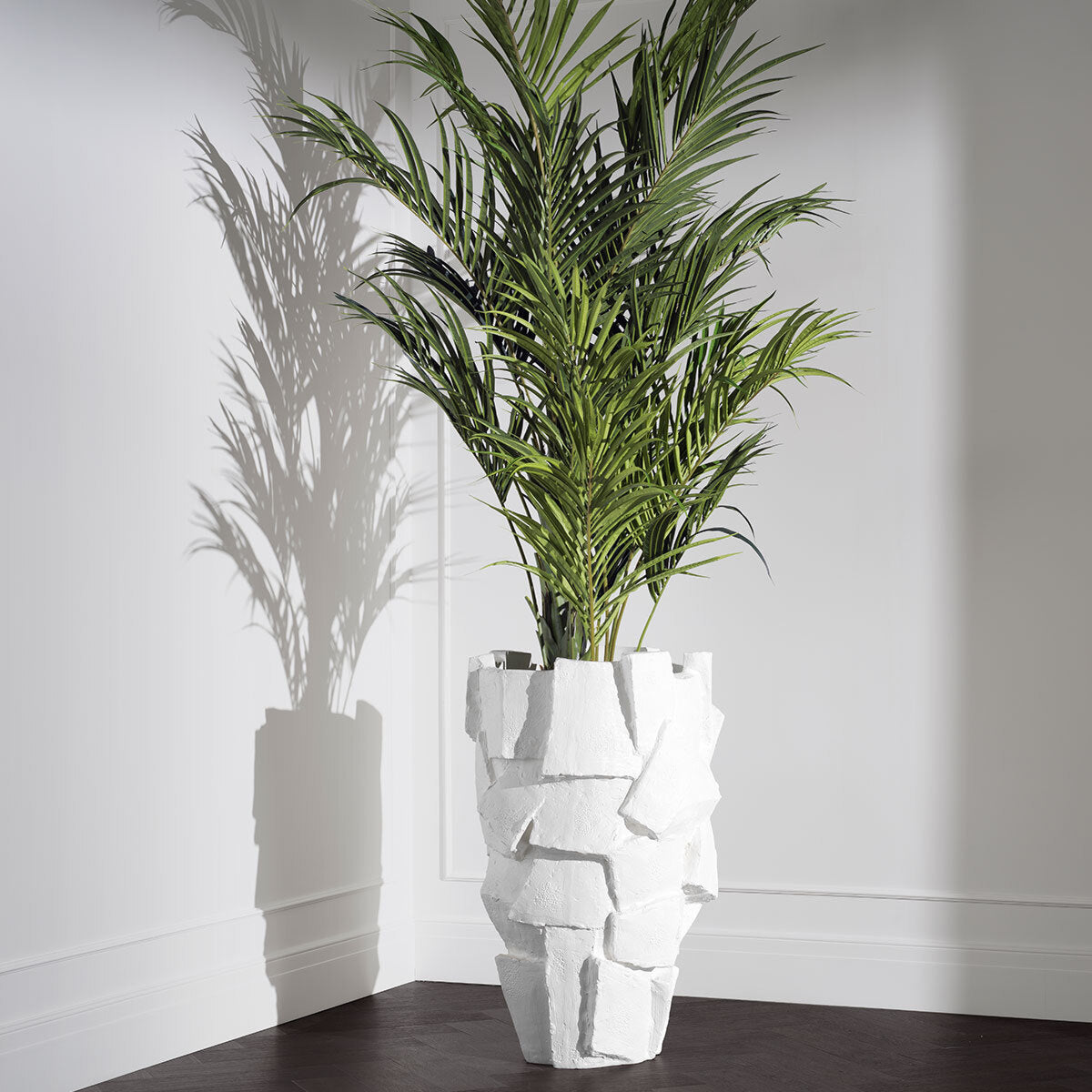 White Fiberglass Planter Sevilla | Eichholtz Miami