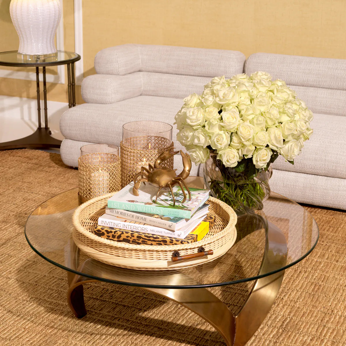 Round Glass Coffee Table Soquel | Eichholtz Miami