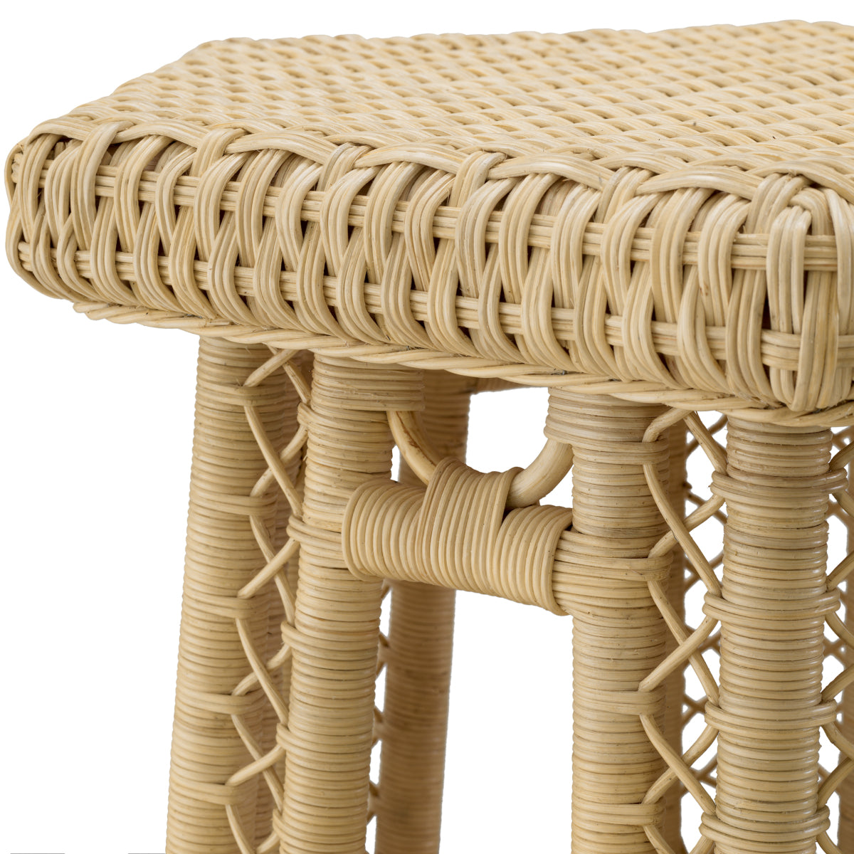 Hexagonal Rattan Side Table Saba | Eichholtz Miami